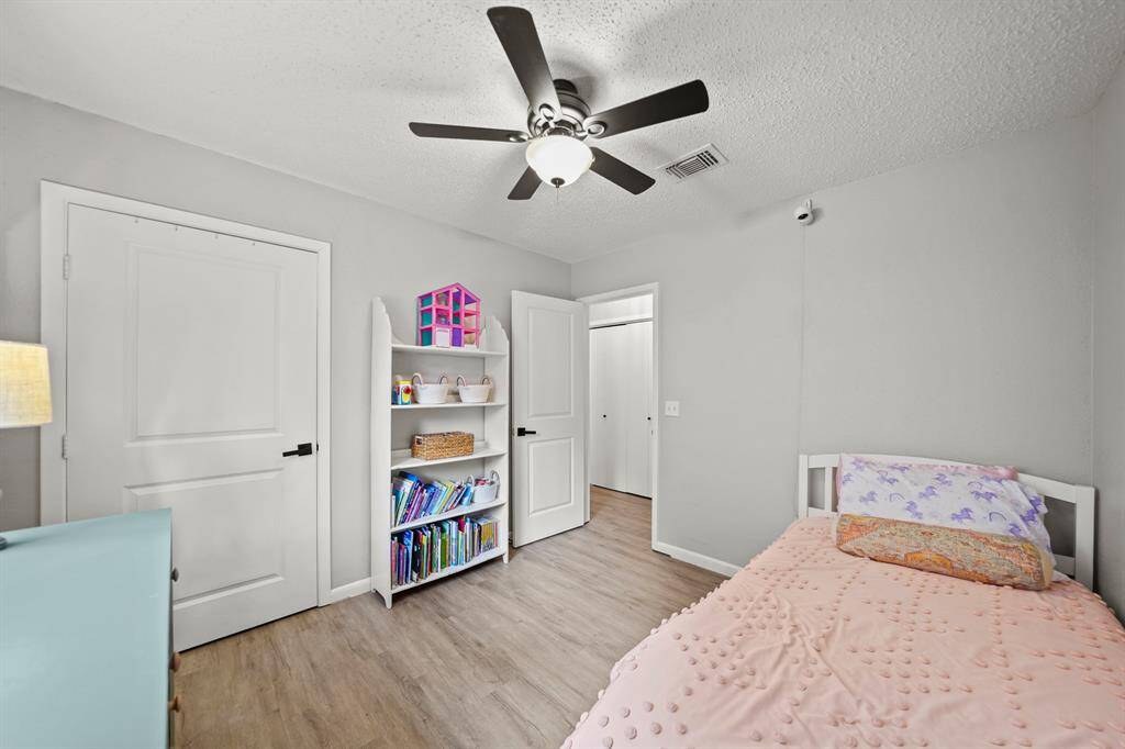 Included is a wardrobe storage closet.