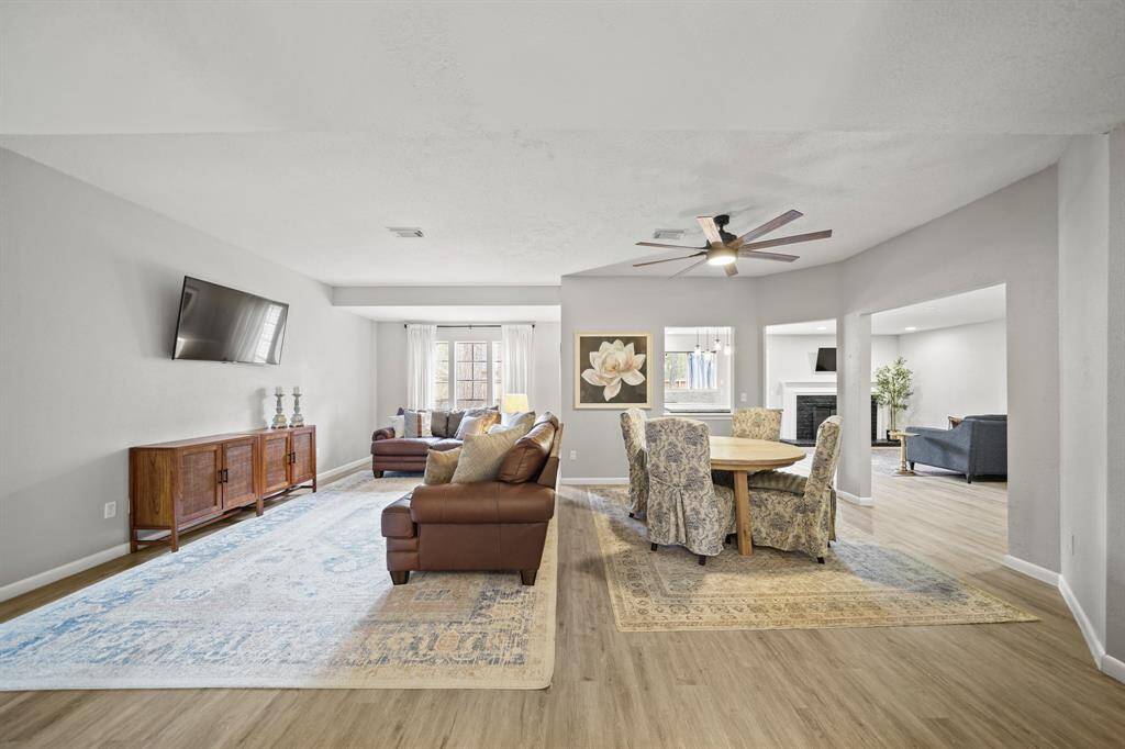 A view of the formal living & dining rooms from the foyer.