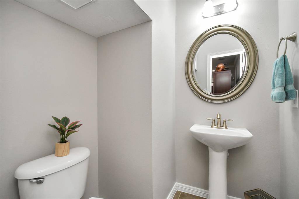 Half bath located on the first floor