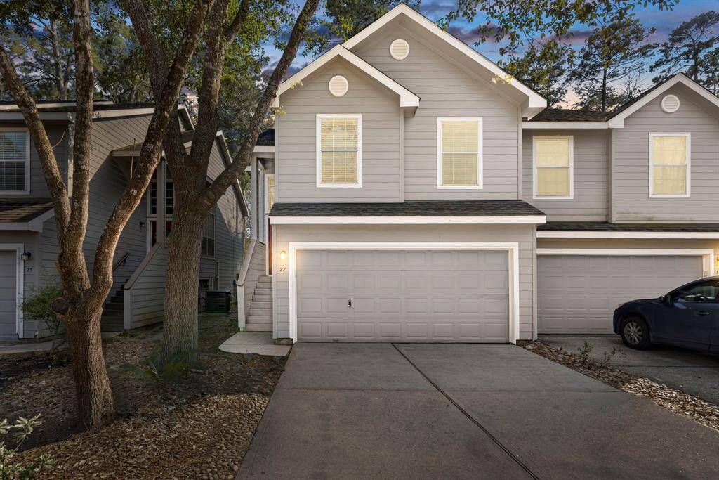 Welcome to 27 S Villa Oaks Drive—a delightful townhome in Alden Bridge, offering privacy and tranquility with no rear neighbors!