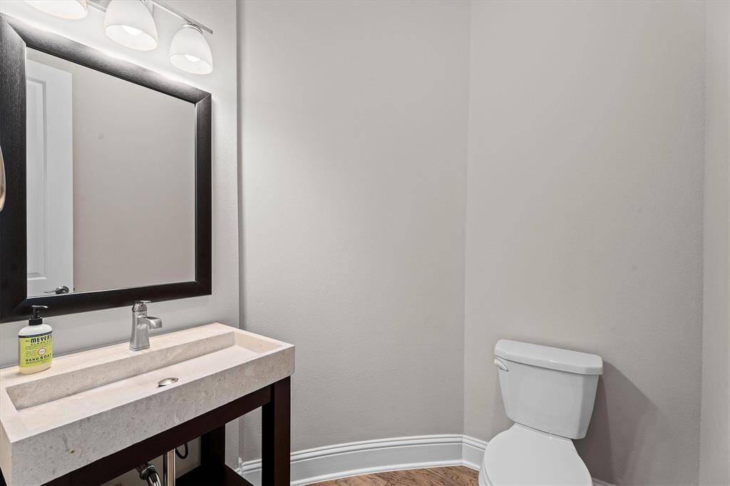 Half bath perfectly located for guest.