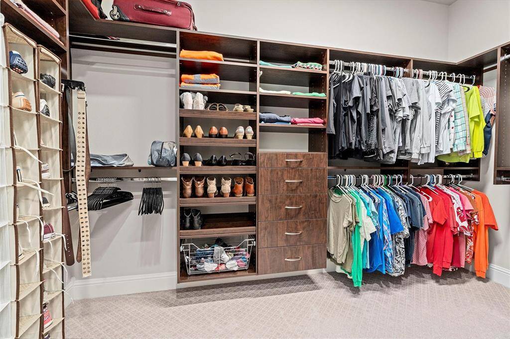 Huge closet with plenty of built in's to keep everything neat and organized.