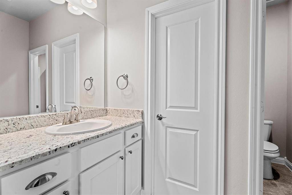 View into shared bathroom space.