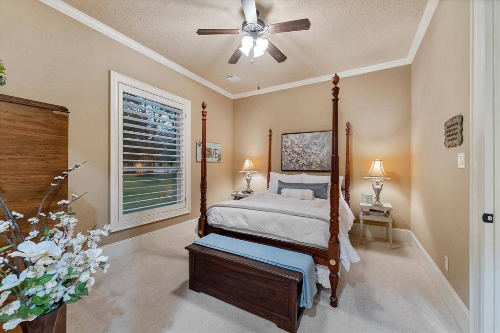 Bedroom #2 with full bath and plantation shutters