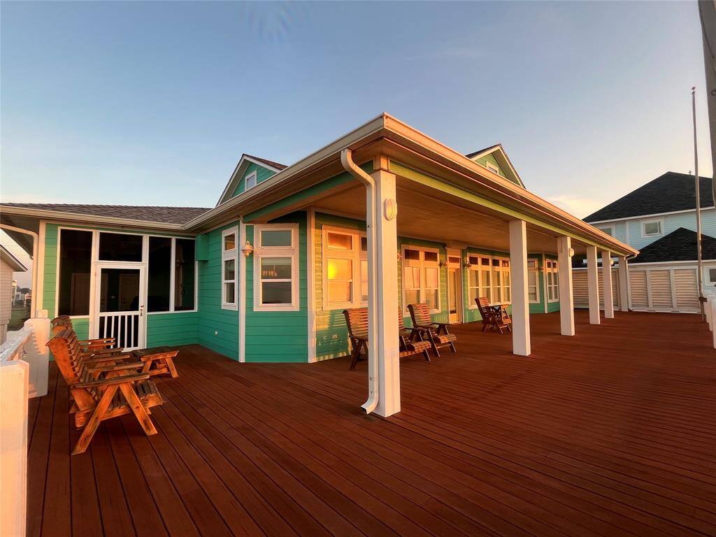 House from deck view.