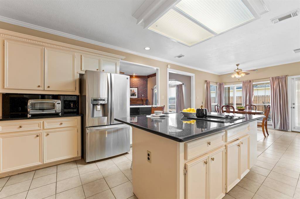 Kitchen with lots of cabinets and storage