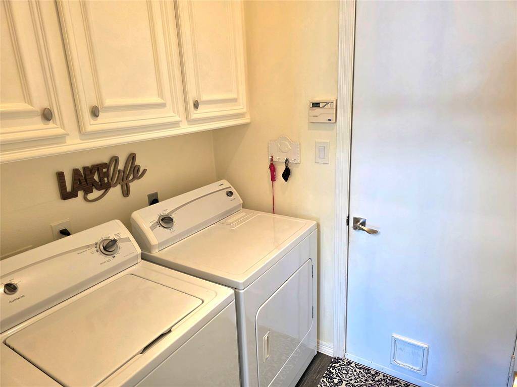 Laundry room right off of the kitchen and leads to garage