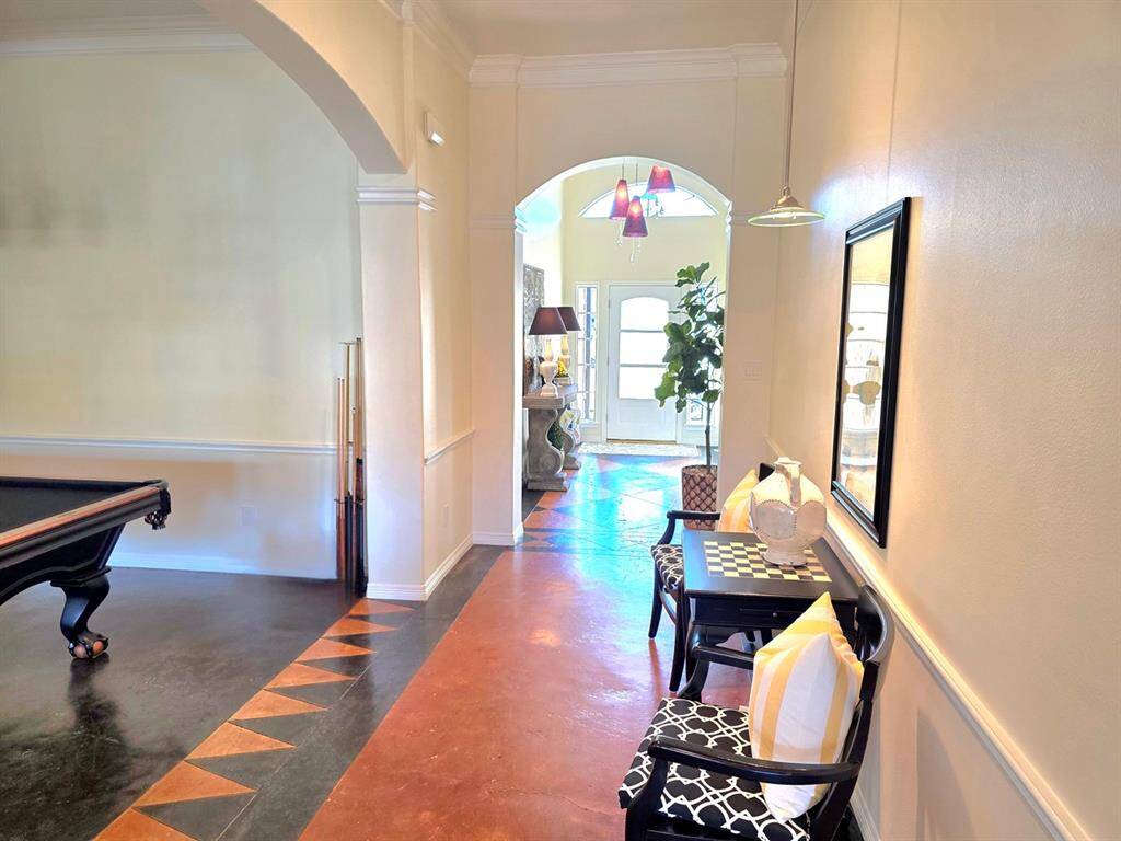 Another view of the massive entry looking back towards the front door