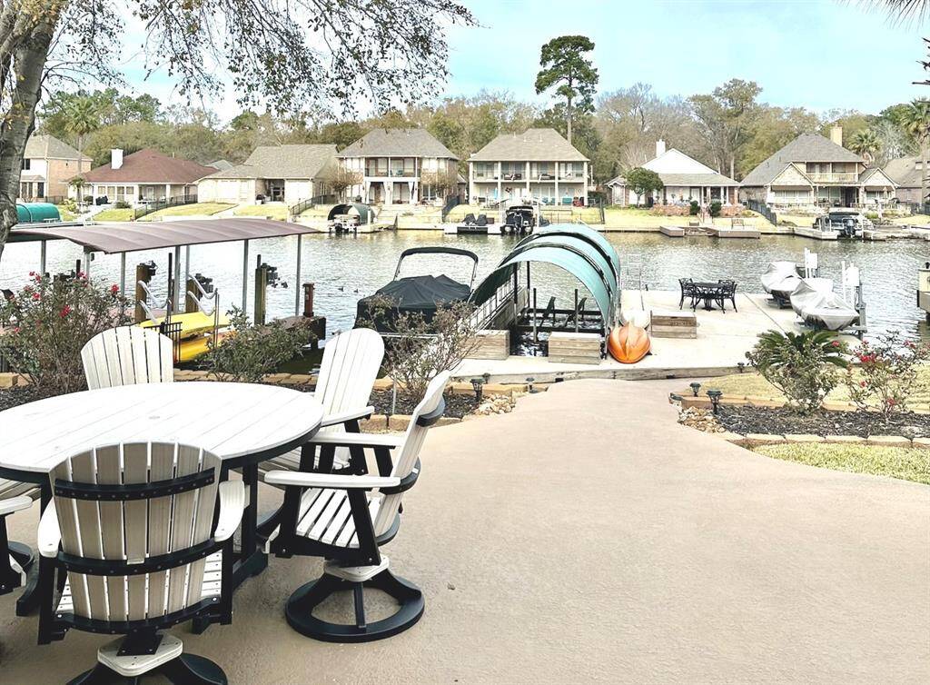 Another view of the dock showing there is room to float another boat beside the dock if necessary