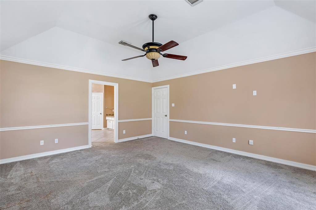 Primary bedroom virtually staged...