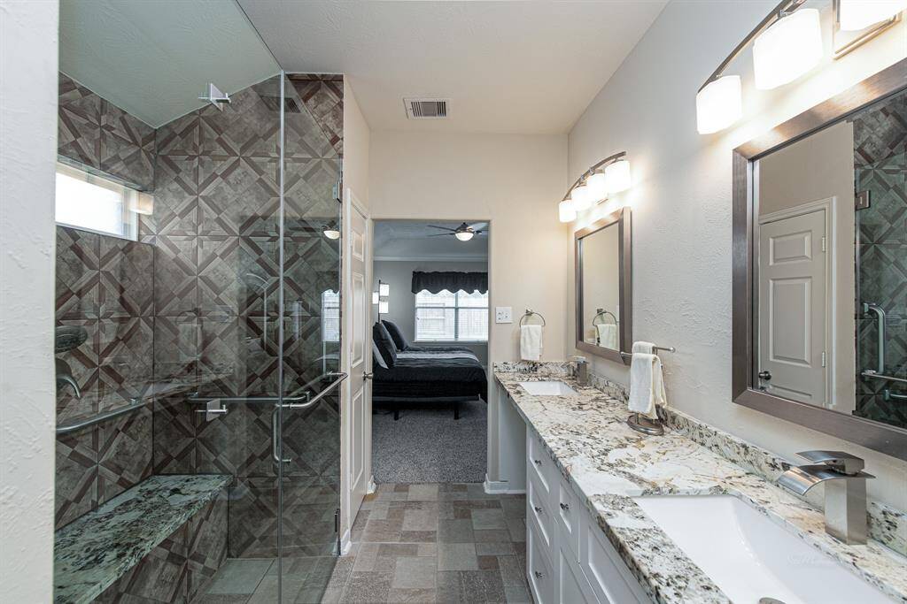 Huge walk-in closet off the bath