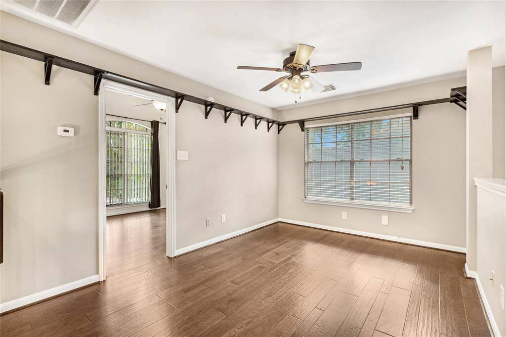 Each room is spacious, free of carpet, and have ceiling fans with great natural lighting