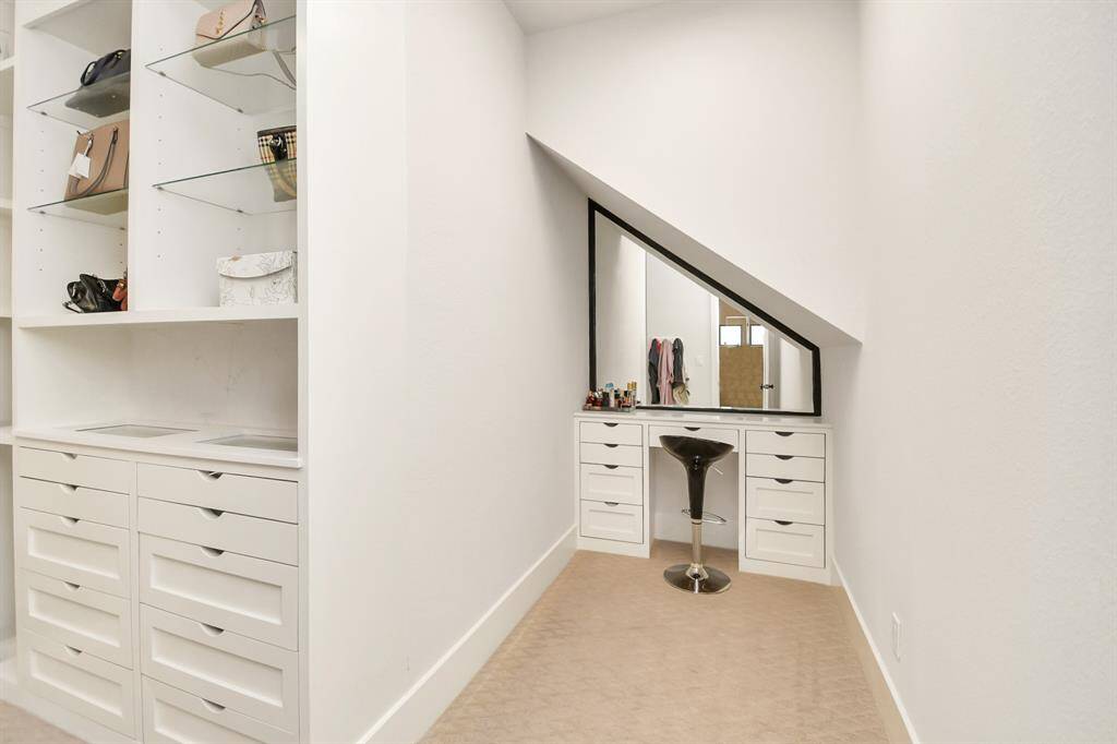 Vanity area in closet