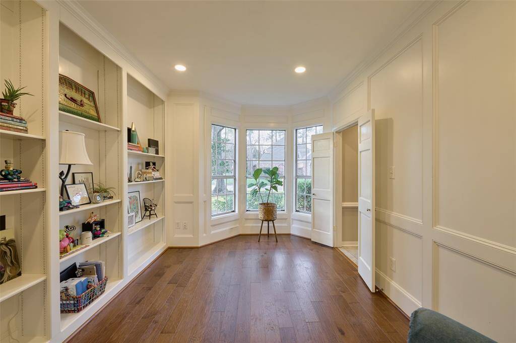 Downstairs office, connected to half bath.