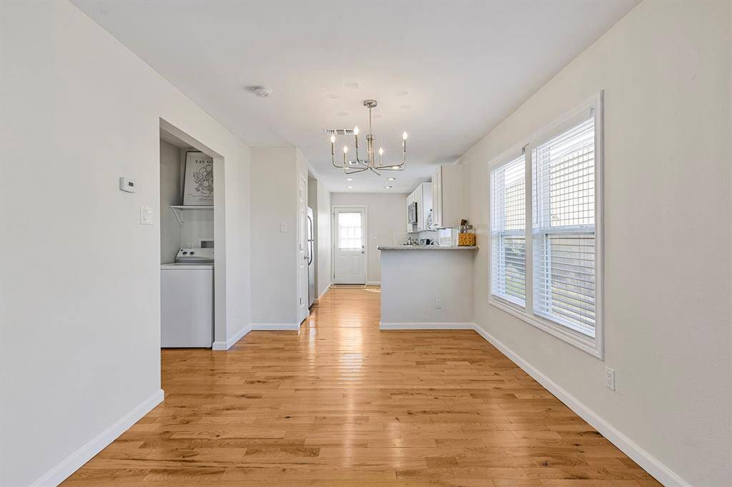 Open living, dining and kitchen for easy living.