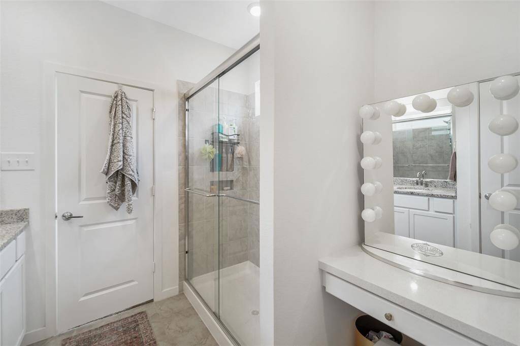 Built in vanity.