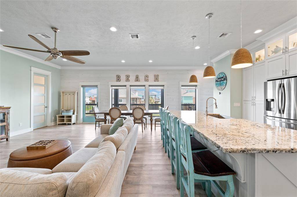 With its spacious layout, oversized island, and seamless flow into the dining and living areas, this kitchen is perfect for hosting. Whether it’s a casual brunch or an evening gathering, this space is made for making memories.
