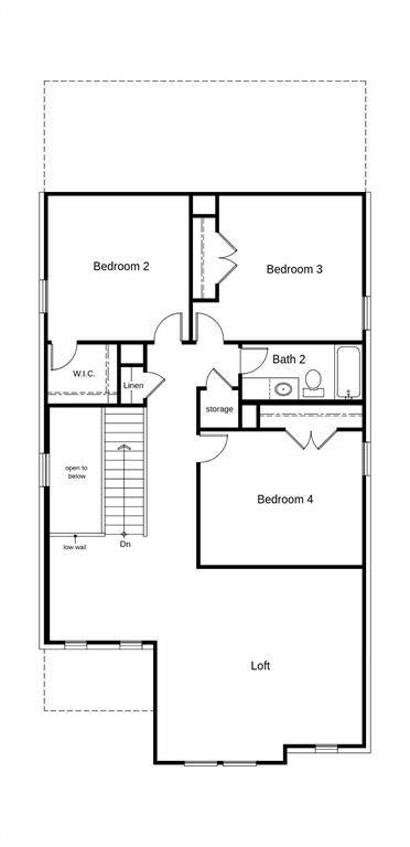 This floor plan features 4 bedrooms, 2 full baths, 1 half bath and over 2,400 square feet of living space.