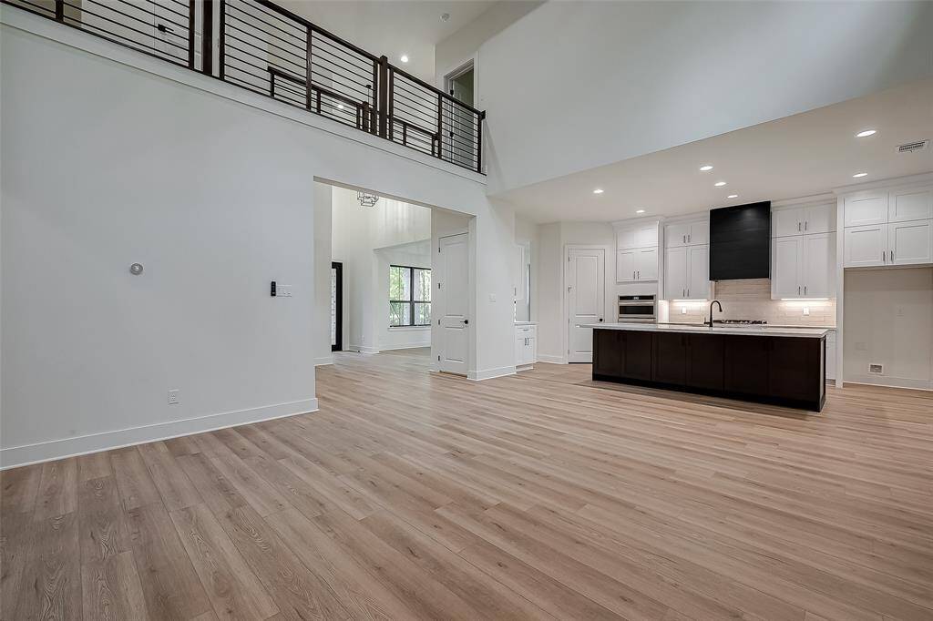 The open concept paired with high ceilings in the living area create a more spacious feel