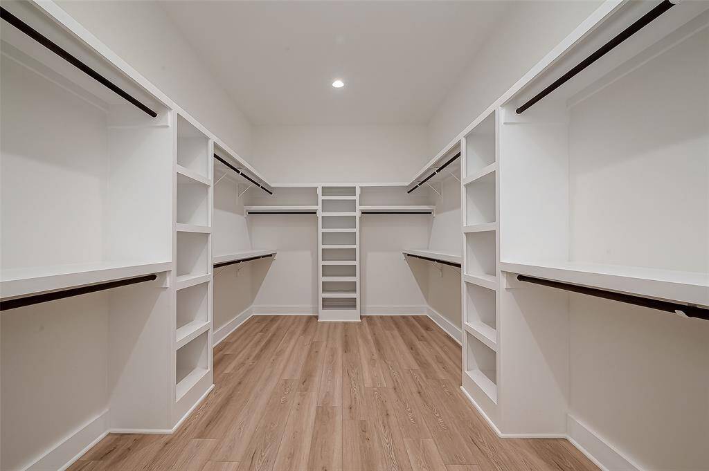 Large walk-in primary closet