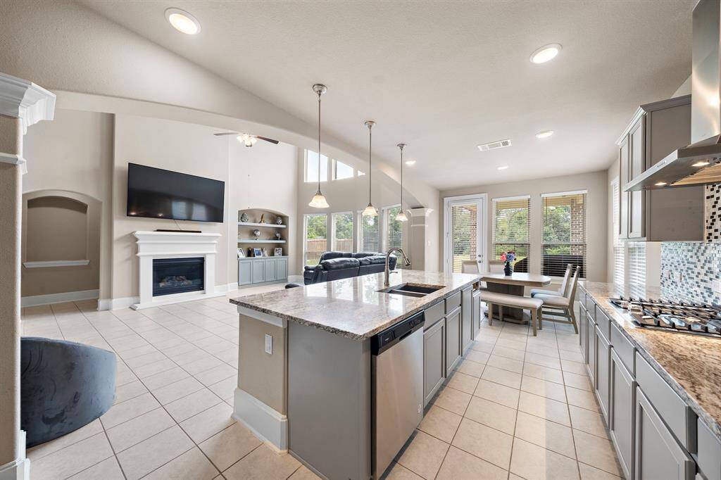 View of kitchen and breakfast area