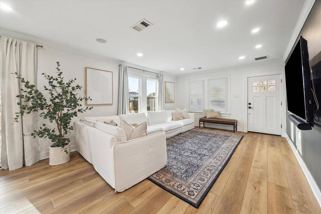 No carpet in this house! Seller replaced floors with durable + stylish Luxury Vinyl Plank