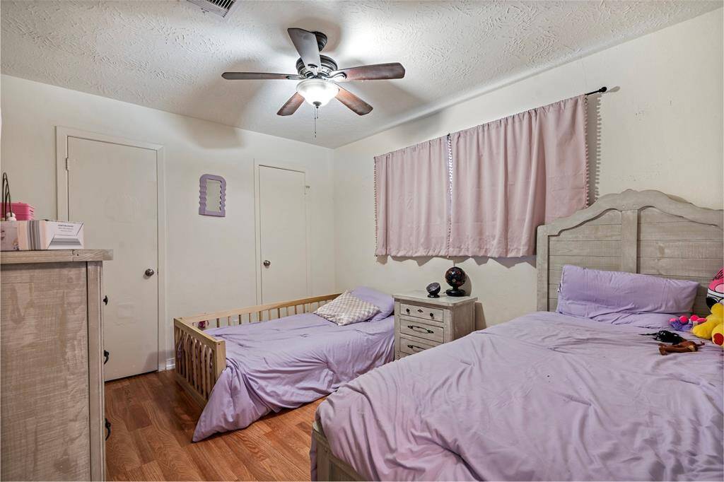 Bedroom one with double closets