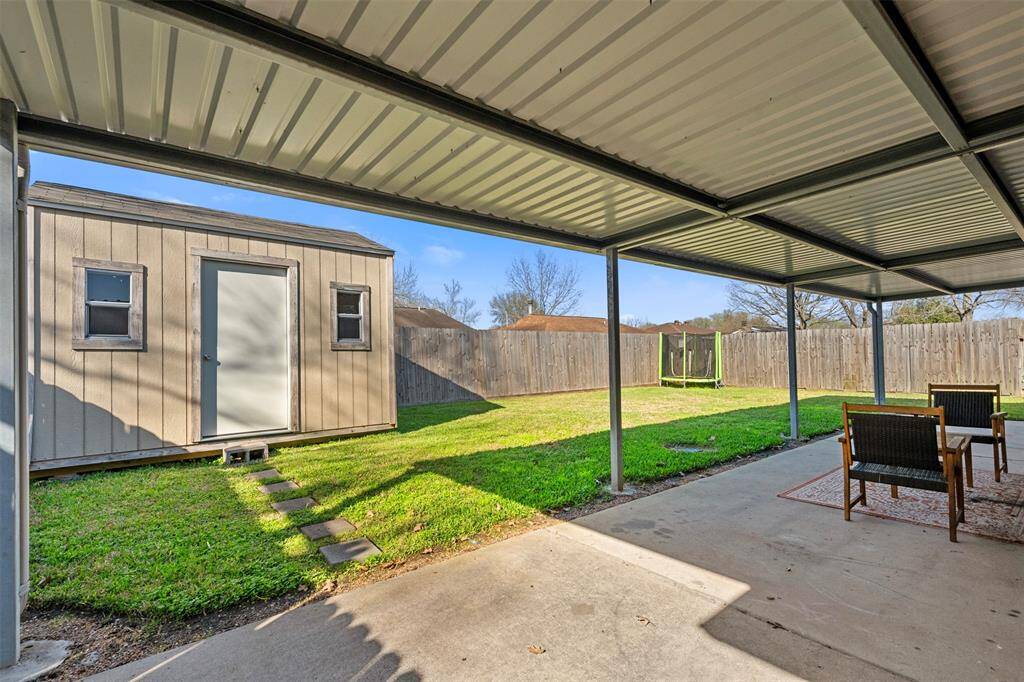 Backyard shed with electricity