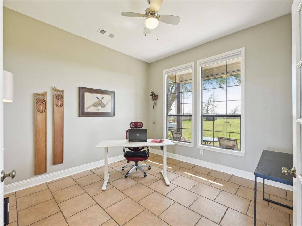 The Study has French doors, making it ideal for someone who works from home.