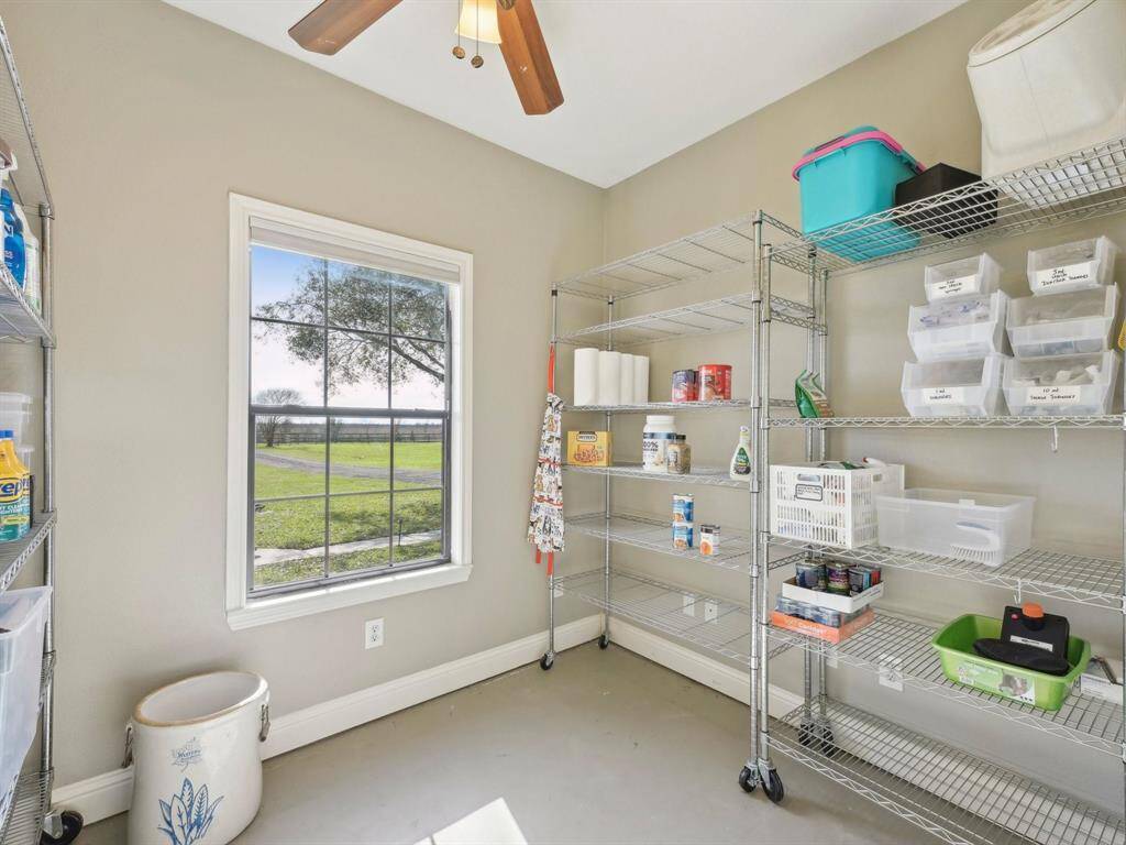 This room is just off the Kitchen and makes a great overflow pantry or storage area for your small kitchen appliances.