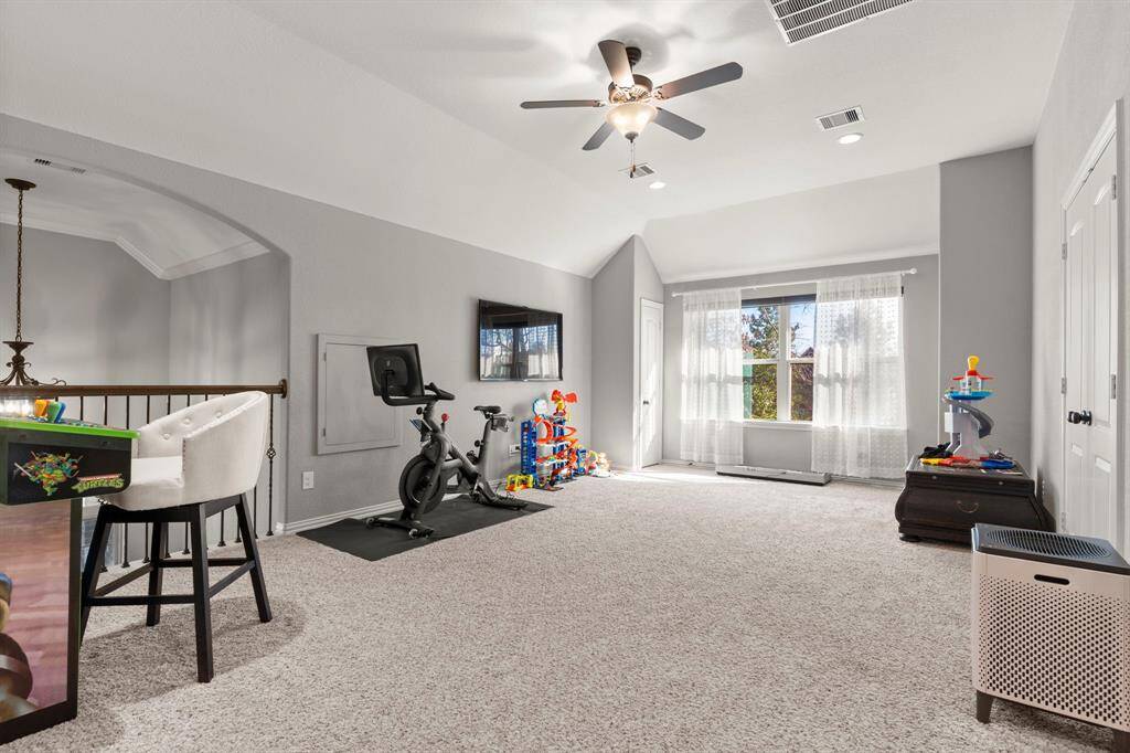Large gameroom at the second floor entry.