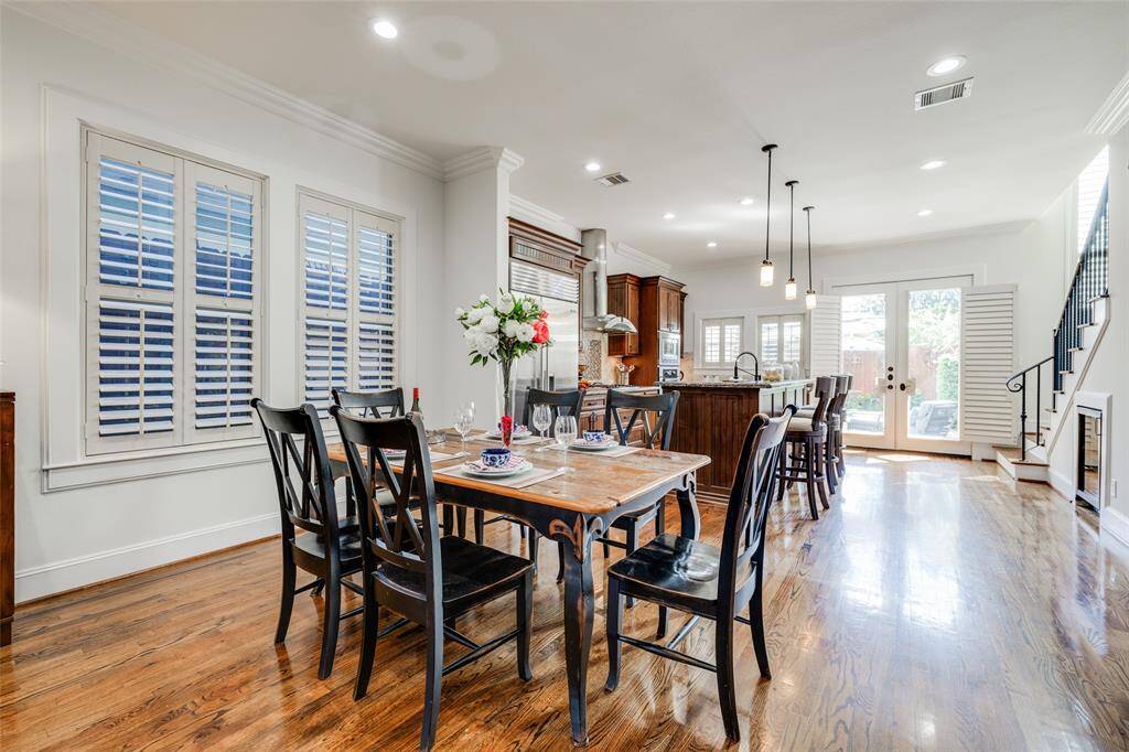 Large Dining Room with space for a large dining table and buffet, home has been recently painted alabaster throughout including trim & doors