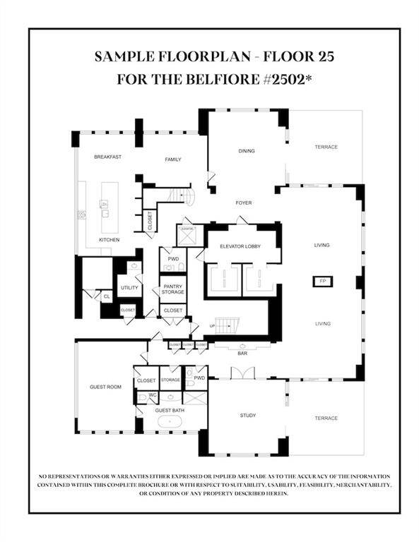 25TH FLOOR SAMPLE FLOORPLAN FROM KIRKSEY ARCHITECTURE