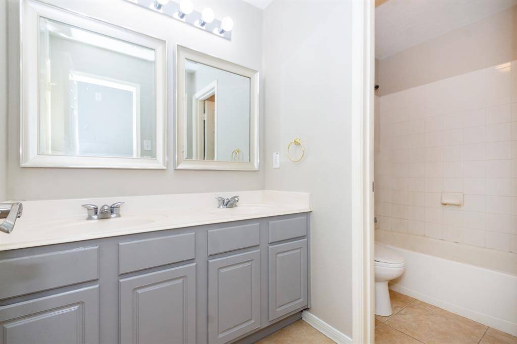 Your secondary bathroom has had brand new decorative mirrors added
