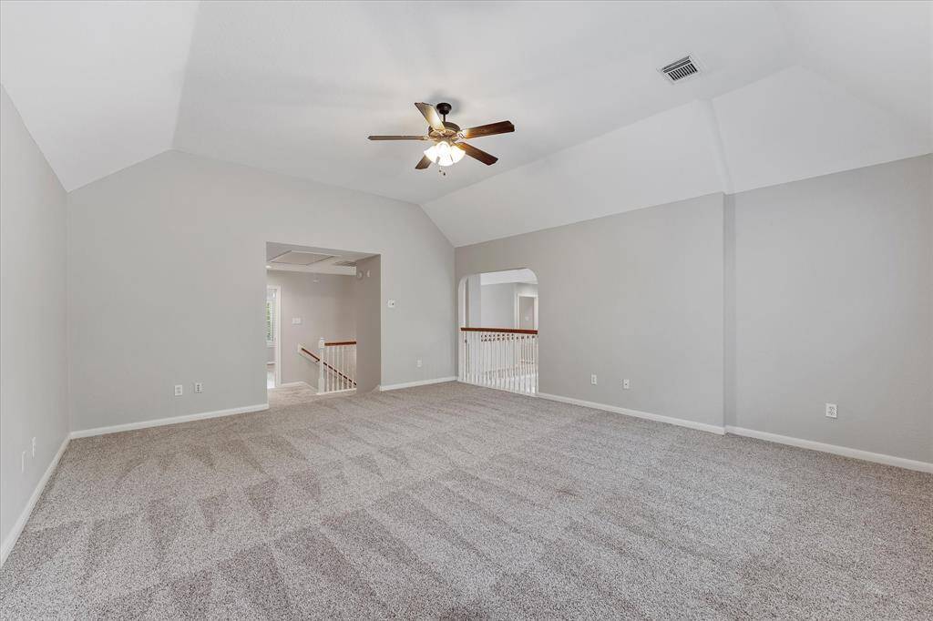 Oversized gameroom with tall ceilings
