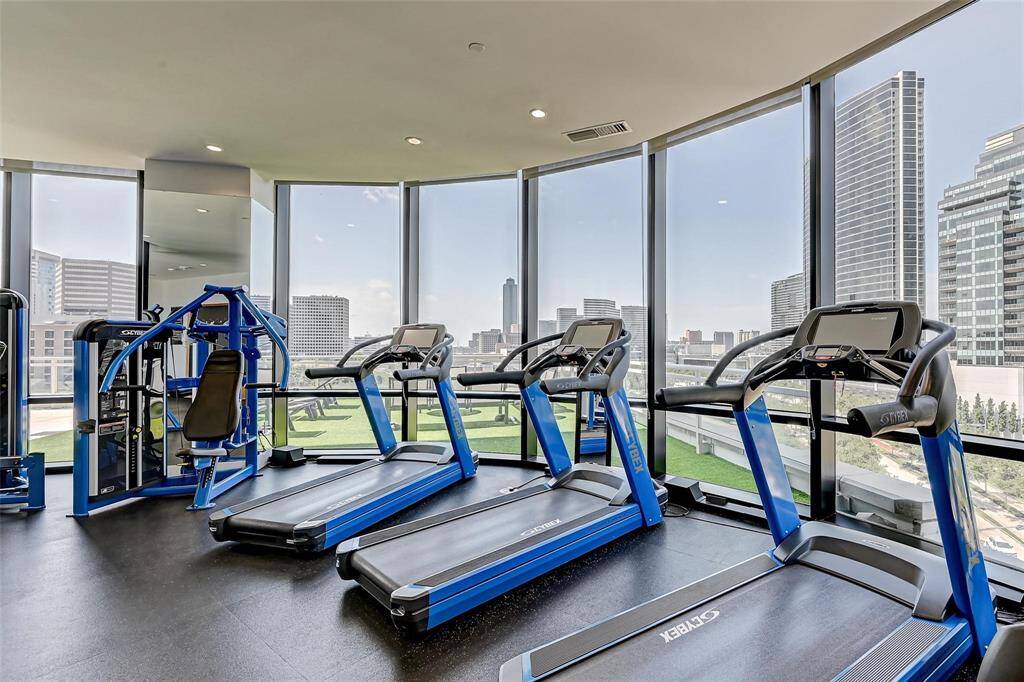 Cardio equipment in the Astoria fitness room