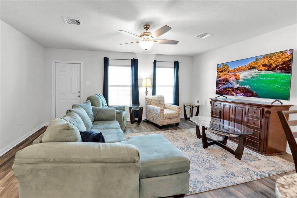 Large open kitchen with plenty of counter space.