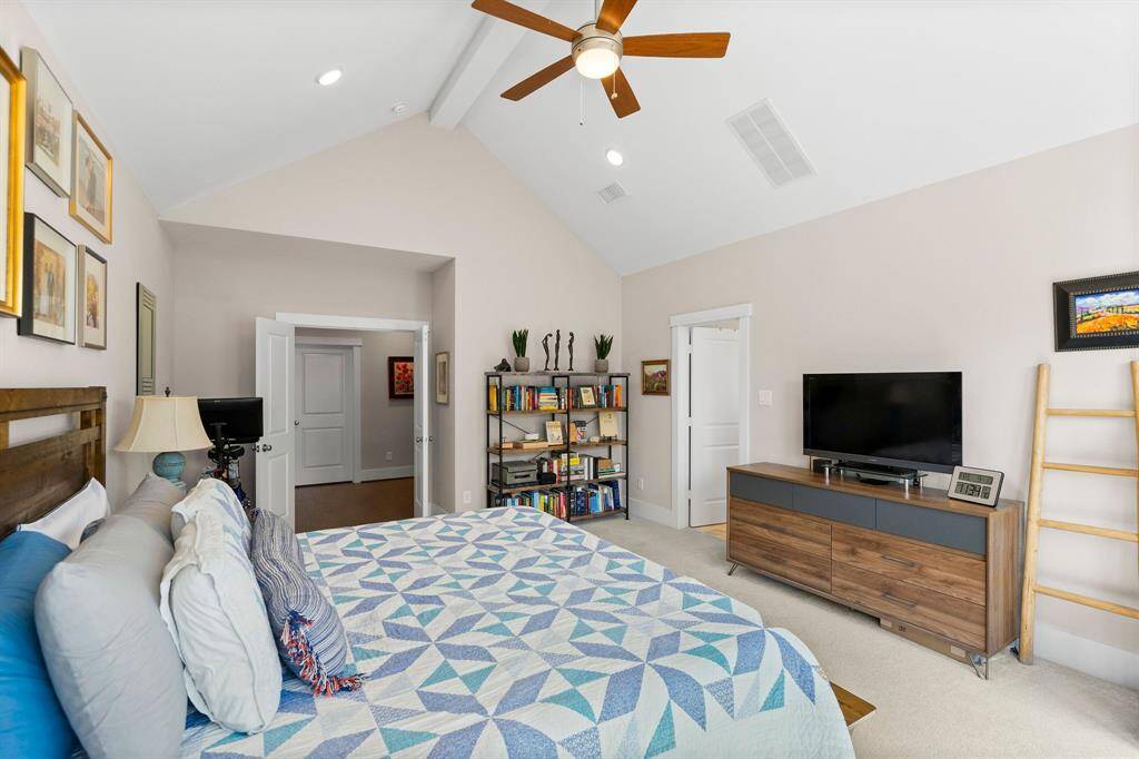 Large primary bedroom on second floor
