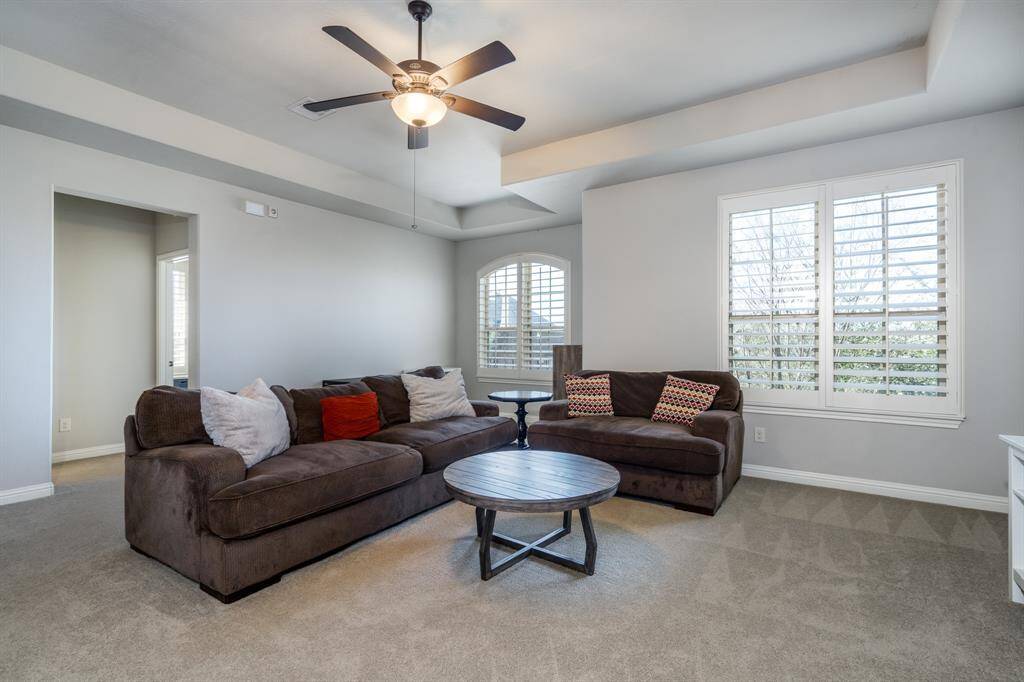 Once upstairs you will find this wonderful game room, spacious enough for a pool table, workout equipment or additional TV viewing area!