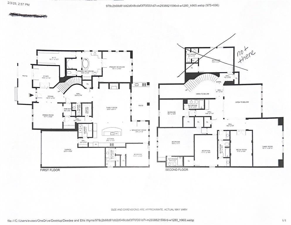 Floor plan of the home.