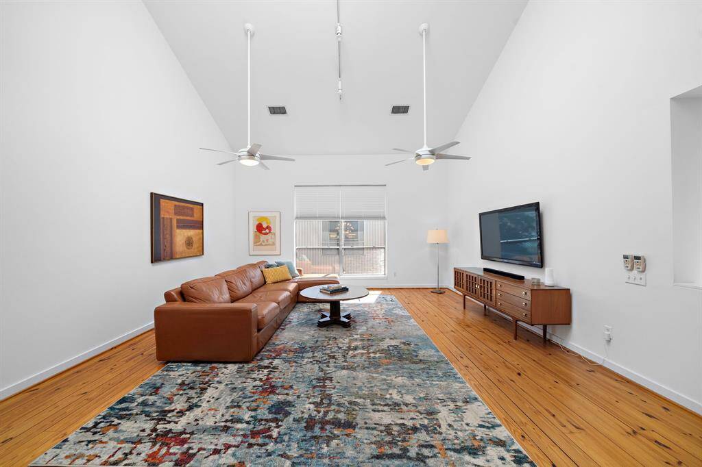 The large window brings in tons of natural light.