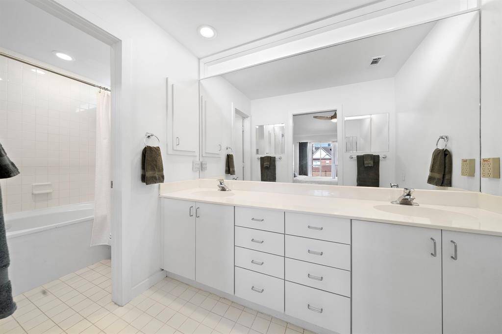 The spacious primary bathroom!
