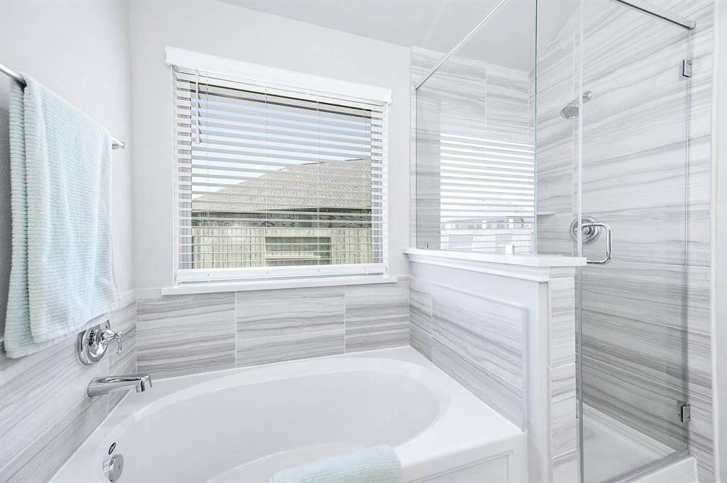 Shower and tub.