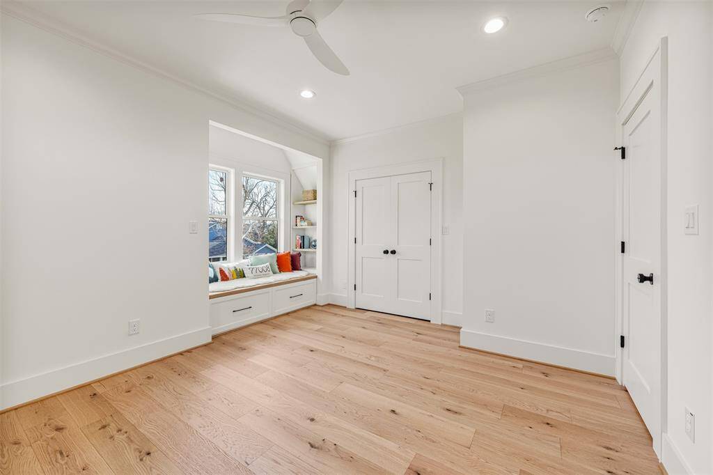 The secondary bedroom features a crowd favorite  - this beautiful nook.