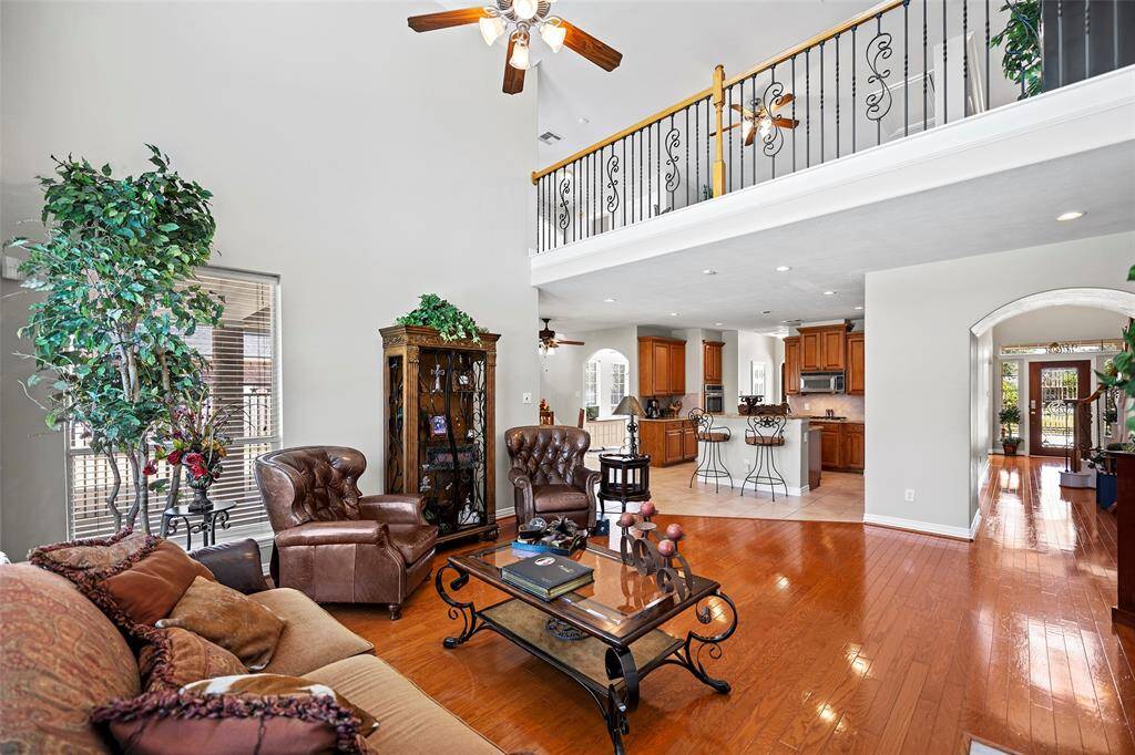 A grand open floor plan is perfect for entertaining crowds large or small!  A view of the catwalk keeps everyone connected in the evenings too!