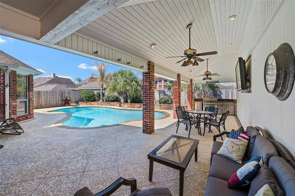 And just look at the view you will have when relaxing with a cool beverage under this covered patio!