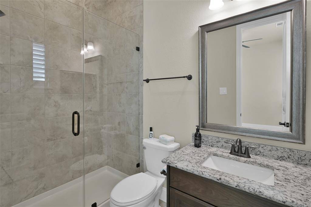 This is the full bathroom with HUGE walk-in frameless glass shower for the downstairs guest bedroom. Your guest are g oing to THANK YOU and love this convenience.