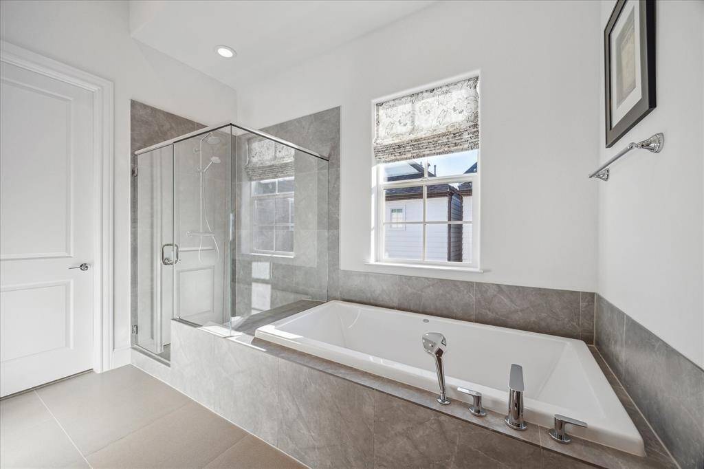 You'll enjoy relaxing in your soaking tub at the end of a long day.