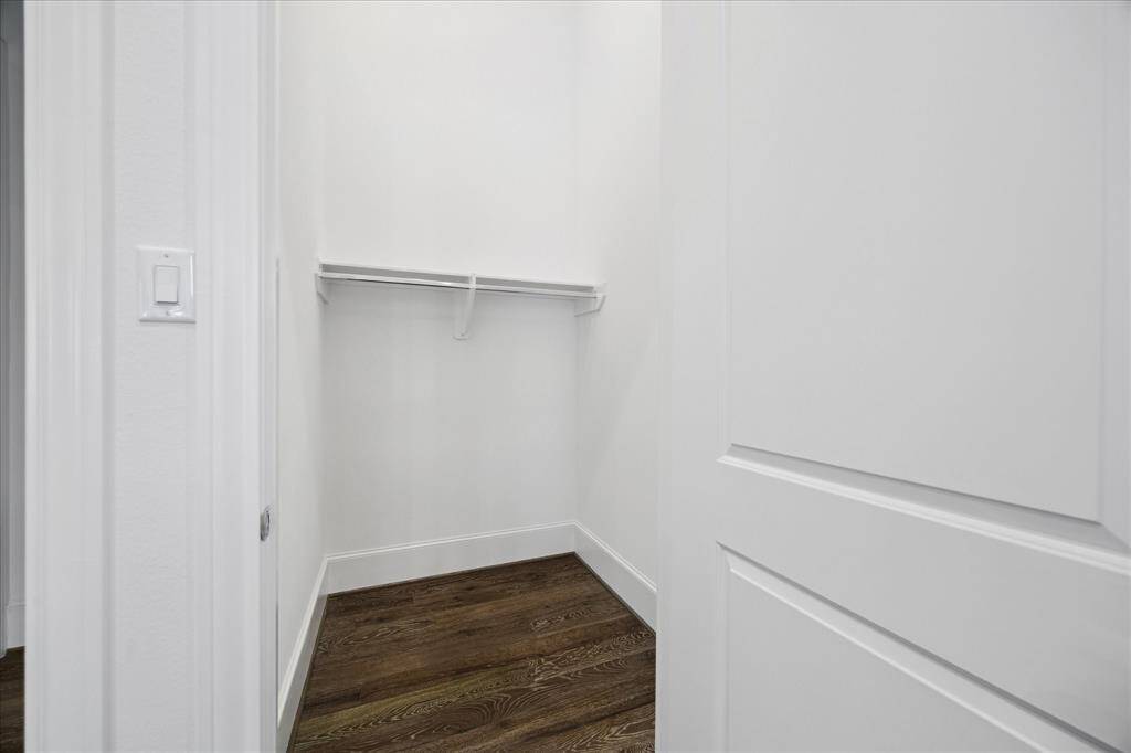 There are 3 extremely large closets, one on each floor stacked directly above one another. These are fantastic for storage and were built this way for adding an elevator should that be desired.