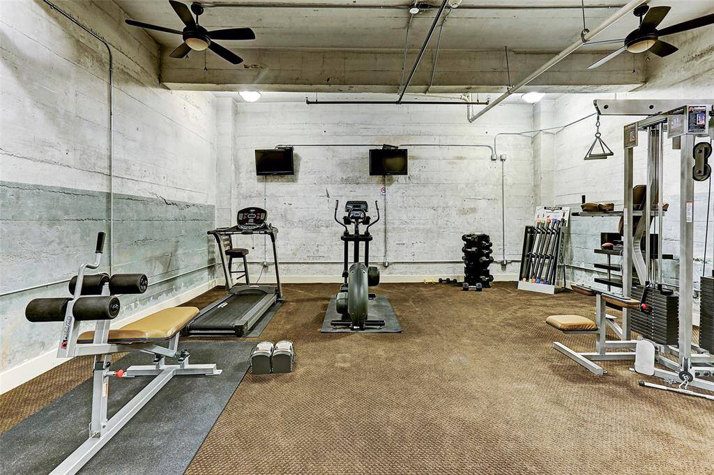 Gym available to residents.
